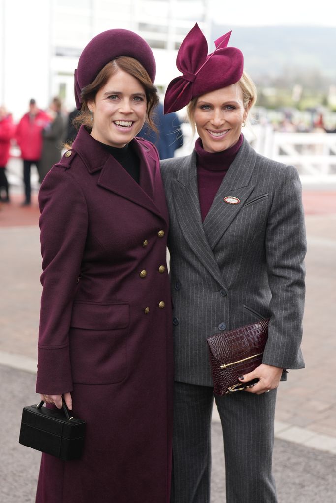Zara Tindall and Princess Eugenie pose