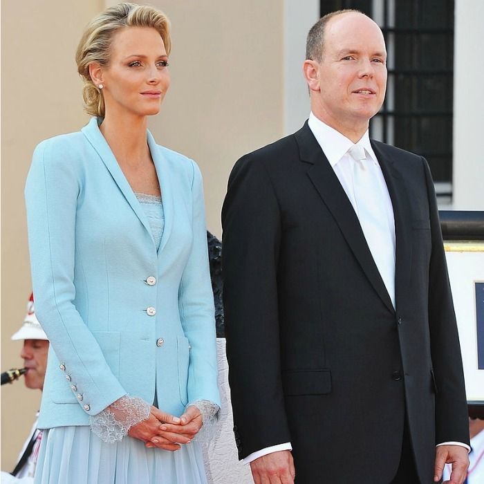 charlene blue wedding suit