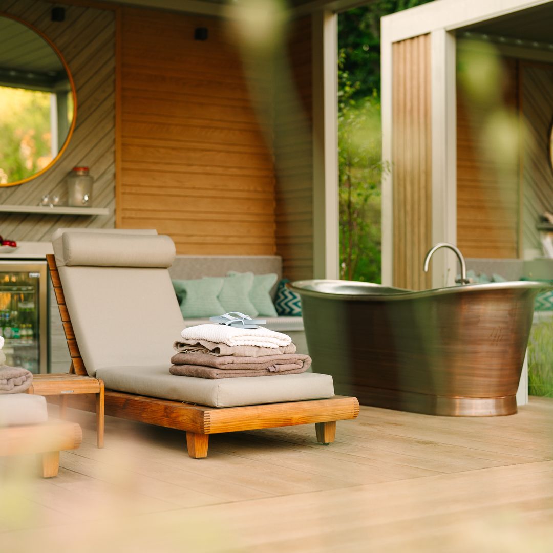 Cabana area at Pennyhill Hotel and Spa